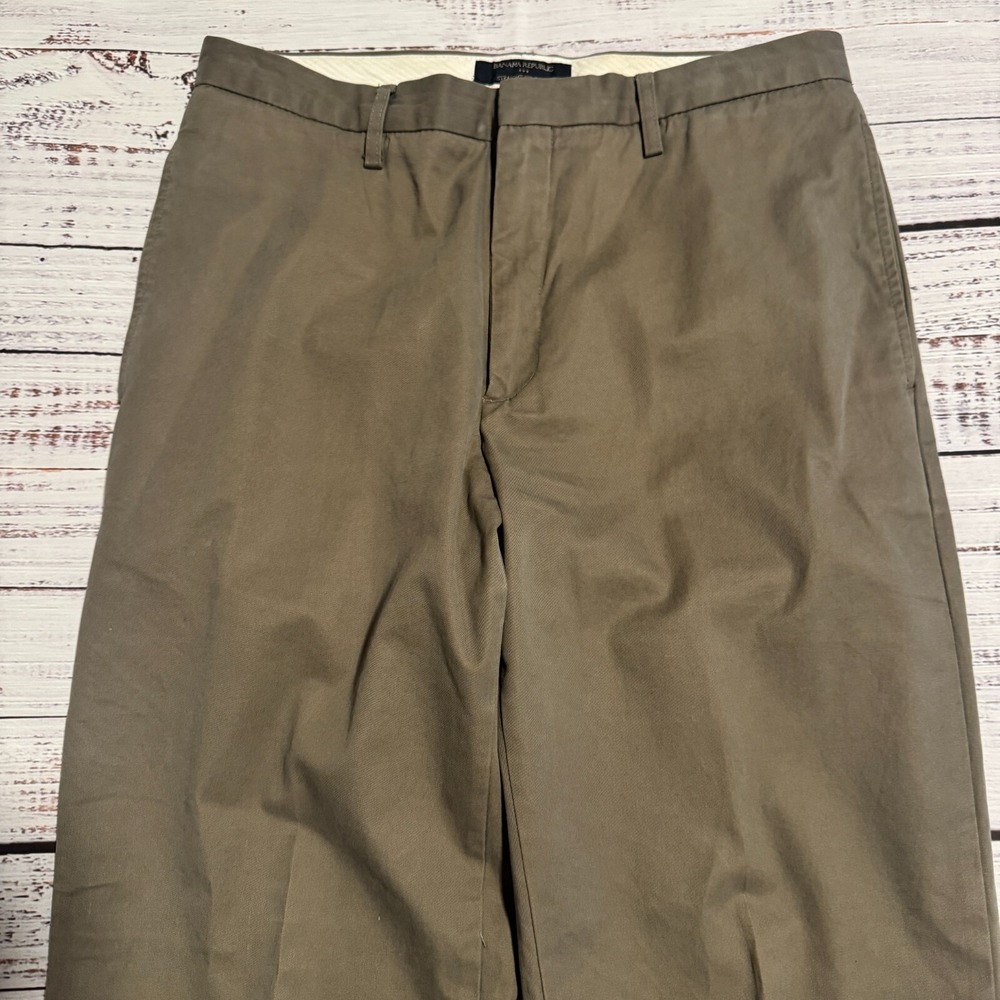 Banana Republic Straight Fit Gavin Chino Pants Brown Men's 34x34 (Fits 34x32) - Picture 2 of 16